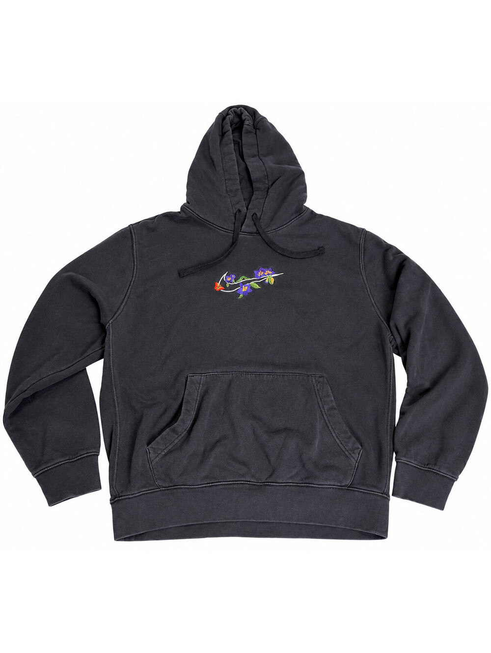 Nike Floral Swoosh Embroidered Hoodie XL Faded Flower 2000s